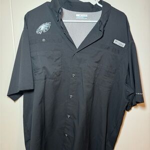 Columbia PFG Philadelphia Eagles Men's Black Button Down Shirt